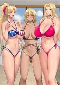 InCha Otouto ga Nangoku Beach de Kinpatsu Bakunyuu Oyako o Matomete Netotte Haramaseru Hanashi 3