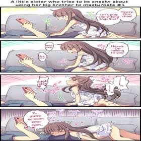 2 - A Little Sister Who Tries To Be Sneaky About Using Her Big Brother To Masturbate 2